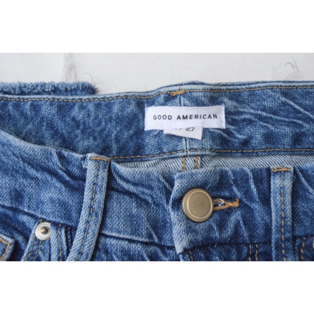 Good American Blue Straight Leg Jeans